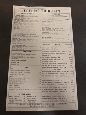 Menu photo 7 Social Hall Tempe, AZ
