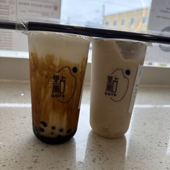 Dots Boba - Black Sugar Boba Lava Milk Banana Smoothie - Bubble Tea Near Me - San Francisco, California