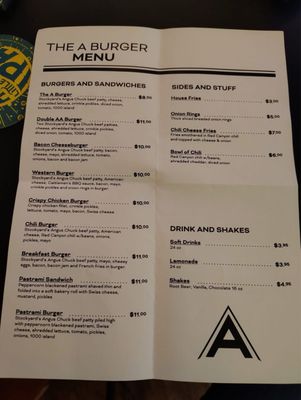 Menu photo 2 A Burger Crestline, CA Menu photo 2 A Burger Crestline, CA