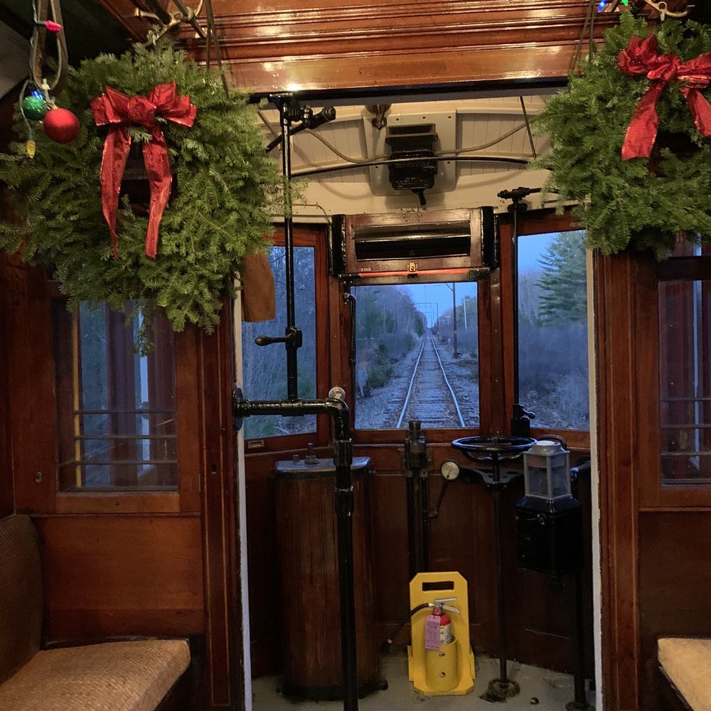 Trolley decorated for Xmas Trolley decorated for Xmas