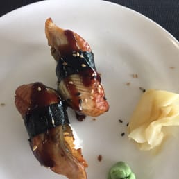 Worlds smallest sushi portions. Get them here!!! (The was old and crunchy) Worlds smallest sushi portions. Get them here!!! (The was old and crunchy)