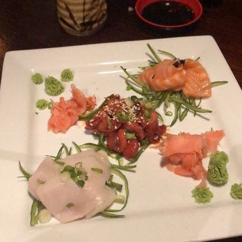 Buddha Sushi - Salmon yellowtail and octopus sashimi - Sushi Bars Near Me - St. Thomas, Virgin Islands