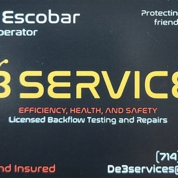 DE3 Services - Update Buisness Card. What do you guys think? - Backflow Services Near Me DE3 Services - Update Buisness Card. What do you guys think? - Backflow Services Near Me