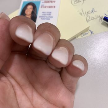 Polished Nail Bar  - Before photo thick ombré nail - Nail Salons Near Me - Los Angeles, California