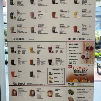 Sidewalk Juice-Millbrae - Menu - Juice Bars & Smoothies Near Me - Millbrae, California