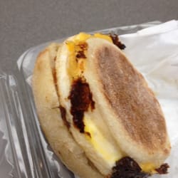 Breakfast sandwich.
