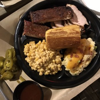 Brookstreet Bar-B-Que - Two Meat Plate--ribs & turkey with corn & potato casserole - Barbeque Near Me - Houston, Texas