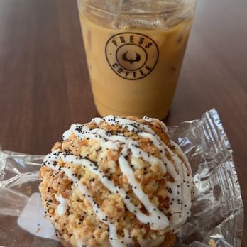 Press Coffee - the Roastery - peanut butter shaker and lemon poppy muffin - Coffee & Tea Near Me - Phoenix, Arizona Press Coffee - the Roastery - peanut butter shaker and lemon poppy muffin - Coffee & Tea Near Me - Phoenix, Arizona