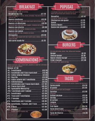 Menu photo 8 Frida's House Mexican Food Gillette, WY