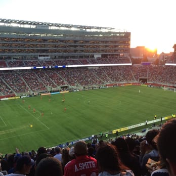 Levi's Stadium - Section 222 row 21. Lots of steps to get up. Decent view of the field. - Stadiums & Arenas Near Me - Santa Clara, California