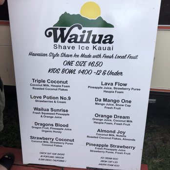 Wailua Shave Ice - Reasonable pricing and plentiful offerings - Shaved Ice Near Me - Kapaa, Hawaii Wailua Shave Ice - Reasonable pricing and plentiful offerings - Shaved Ice Near Me - Kapaa, Hawaii