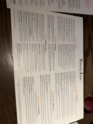 Menu photo 1 Thirsty Lion Dallas, TX Menu photo 1 Thirsty Lion Dallas, TX