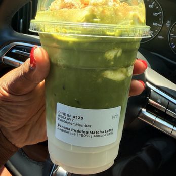 Oasis Matcha - Banana Pudding Matcha Latte $9 (sub for almond milk) - Tea Rooms Near Me - Las Vegas, Nevada Oasis Matcha - Banana Pudding Matcha Latte $9 (sub for almond milk) - Tea Rooms Near Me - Las Vegas, Nevada
