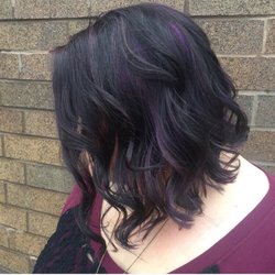 Sublime Hair Care - Lob with dark dark brown and purple!