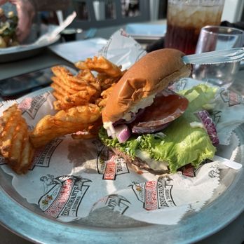Ropewalk - Hamburger and seasoned fries - New American Near Me - Chincoteague, Virginia
