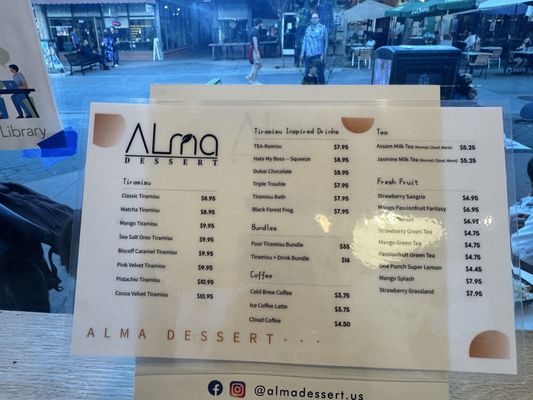 Menu photo 1 Alma Dessert Sunnyvale, CA Menu photo 1 Alma Dessert Sunnyvale, CA