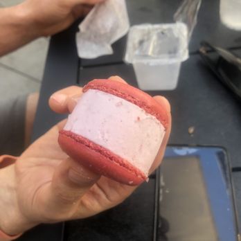 Ricebunn - Strawberry Shortcake ice cream macaron sandwich - Japanese Near Me - Irvine, California Ricebunn - Strawberry Shortcake ice cream macaron sandwich - Japanese Near Me - Irvine, California