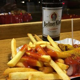 Currywurst and beer combo