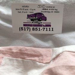 Kitley's Custom Exhaust & Auto - Business card with new address