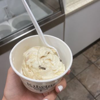 Kilwins Ice Cream - Chocolate - Fudge - 1 scoop of salted caramel - Desserts Near Me - Winter Park, Florida