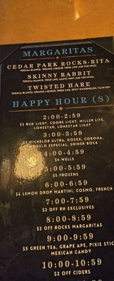 Menu photo 1 Rabbit Hole Leander, TX
