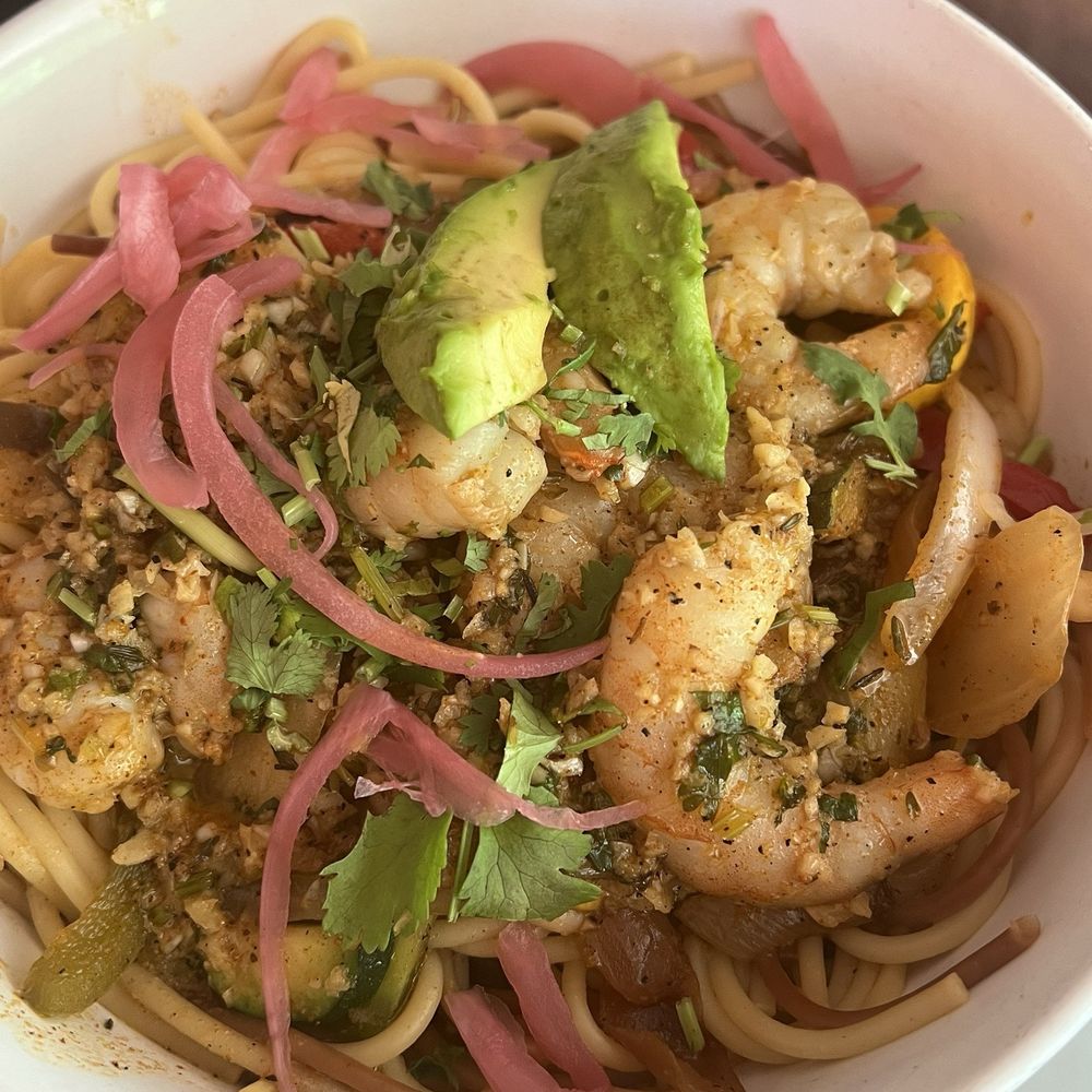 Beto & Son - Shrimp Diablo Noodle Bowl - Mexican Near Me - Dallas, Texas
