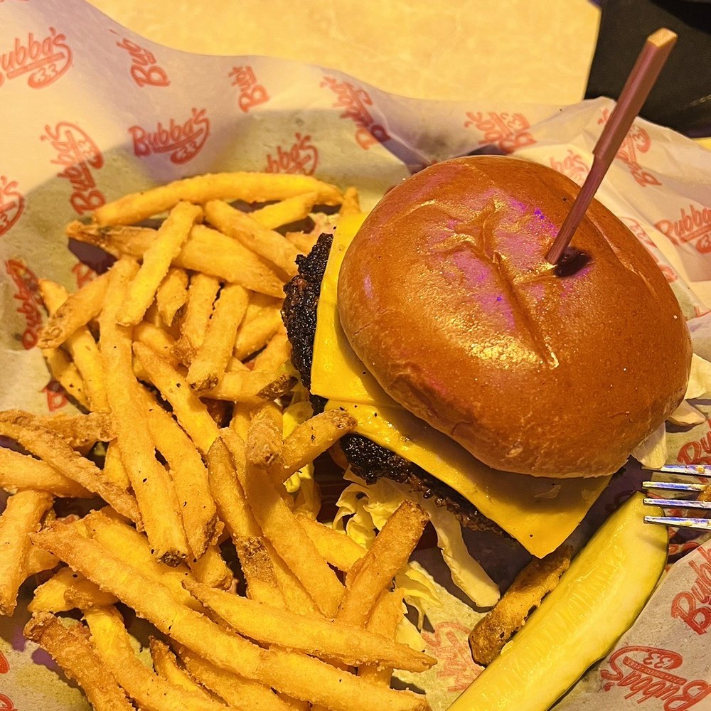 Bubba's 33 - Classic Cheeseburger - American Near Me - Fishers, Indiana Bubba's 33 - Classic Cheeseburger - American Near Me - Fishers, Indiana