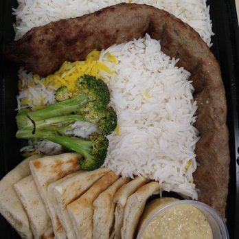 Panini Kabob Grill - What I actually got. No grilled veggies as advertised. - Mediterranean Near Me - Irvine, California