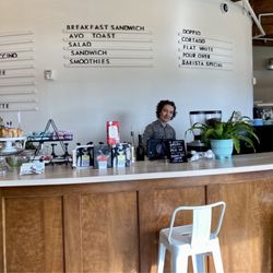 Paridae Cafe - Barista Erica and the main menu.