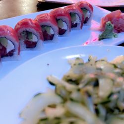 Andy Roll and Cuccumber Salad.