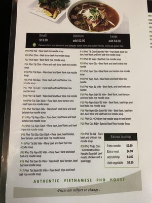 Menu photo 2 Authentic Vietnamese Pho House Ottawa, ON