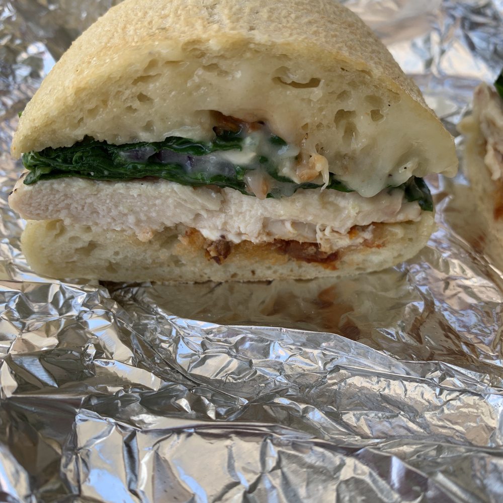 Red Canyon Cafe - Spelunk: chevre and Brie melted over grilled chicken, spinach, onions, sun dried tomato spread - Cafes Near Me - Eagle, Colorado Red Canyon Cafe - Spelunk: chevre and Brie melted over grilled chicken, spinach, onions, sun dried tomato spread - Cafes Near Me - Eagle, Colorado