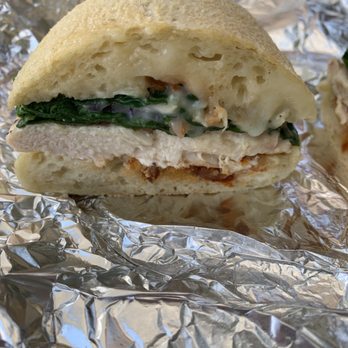 Red Canyon Cafe - Spelunk: chevre and Brie melted over grilled chicken, spinach, onions, sun dried tomato spread - Cafes Near Me - Eagle, Colorado