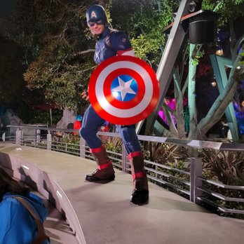Oogie Boogie Bash Disney Halloween Party - Captain America stole my spot, so I stole a pic hee hee - Amusement Parks Near Me - Anaheim, California Oogie Boogie Bash Disney Halloween Party - Captain America stole my spot, so I stole a pic hee hee - Amusement Parks Near Me - Anaheim, California