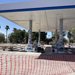 Chevron - No gas. No restrooms. Overpriced snacks. Don't stop here!!