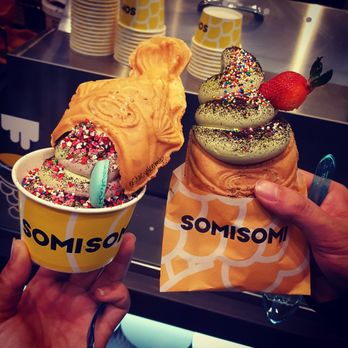 Somisomi - Matcha & Oreo swirl and matcha. Both $5.95. Worth it! - Desserts Near Me - Cupertino, California Somisomi - Matcha & Oreo swirl and matcha. Both $5.95. Worth it! - Desserts Near Me - Cupertino, California