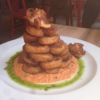 Pizzeria Libretto - Buttermilk Fried Calamari with Romesco Sauce - Pizza Near Me - Toronto, Ontario