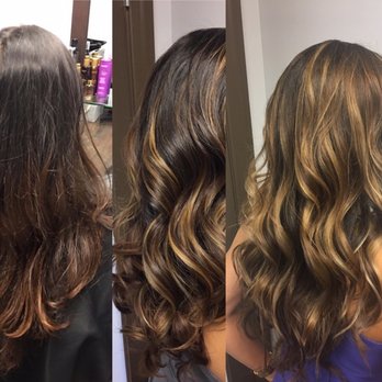 Copper Rose Salon - Before, 1st Balayage, 2nd bayalge - Hair Stylists Near Me - Cary, North Carolina Copper Rose Salon - Before, 1st Balayage, 2nd bayalge - Hair Stylists Near Me - Cary, North Carolina