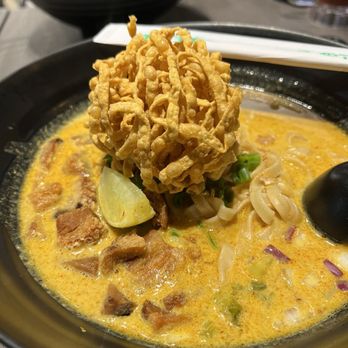 Siam Station - Khai Soi with Crispy Pork - Thai Near Me - Cerritos, California Siam Station - Khai Soi with Crispy Pork - Thai Near Me - Cerritos, California