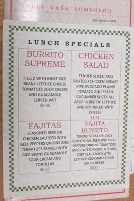 Menu photo 3 Raul's Casa Sombrero Hawthorne, CA Menu photo 3 Raul's Casa Sombrero Hawthorne, CA