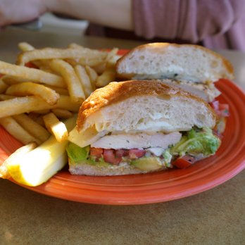 Geraldine's Counter - Chicken Burger (3.5 / 5): $13.50 - "A grilled chicken breast topped with pepperjack, avocado, pico de gallo and aioli on a ciabatta bun." - American Near Me - Seattle, Washington