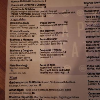 Tapas Teatro - Menu july 2024 - Tapas Bars Near Me - Baltimore, Maryland