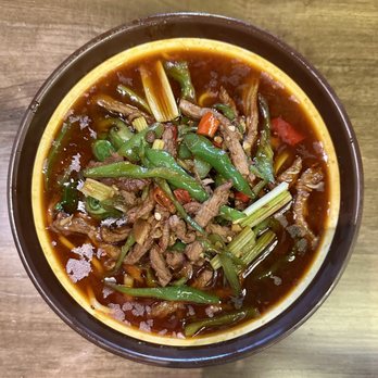 Chef Tan - M3. Sauteed Beef with Pickled Wild Pepper Noodle - Szechuan Near Me - Jersey City, New Jersey Chef Tan - M3. Sauteed Beef with Pickled Wild Pepper Noodle - Szechuan Near Me - Jersey City, New Jersey