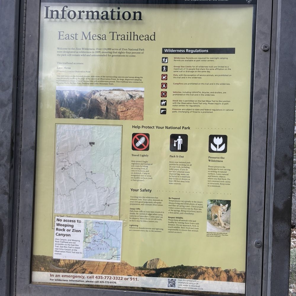 Observation Point - Trailhead sign - Hiking Near Me - Springdale, Utah Observation Point - Trailhead sign - Hiking Near Me - Springdale, Utah