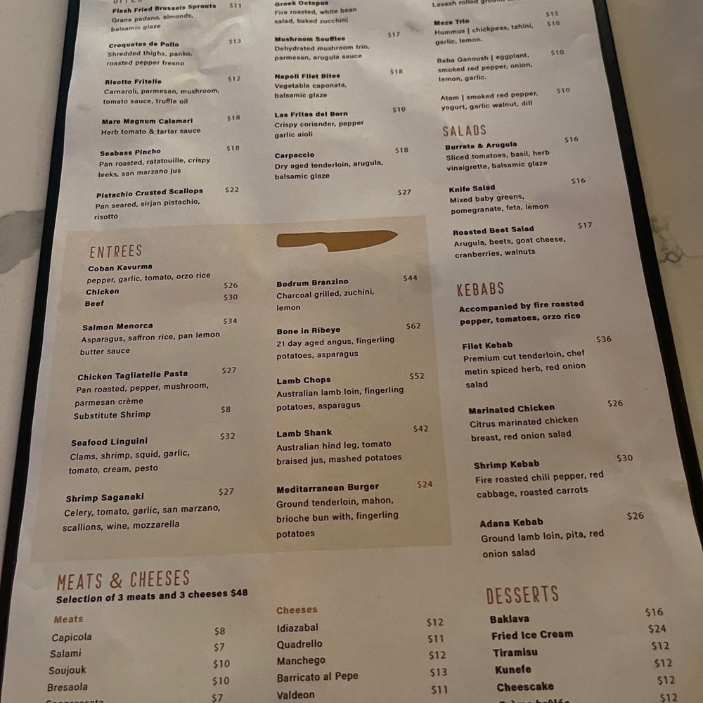 Knife Modern Mediterranean - Menu - Mediterranean Near Me - Atlanta, Georgia Knife Modern Mediterranean - Menu - Mediterranean Near Me - Atlanta, Georgia