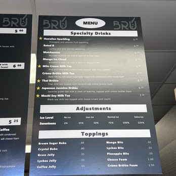 Bru Tea Cafe - Bubble Tea Near Me - Elk Grove, California