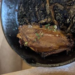 This is a burnt wing stuck to the pan