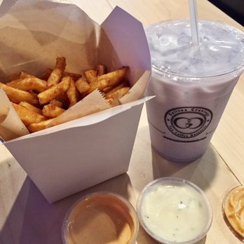 Guiltea Cravings - Cajun seasoned fries and coconut taro milk tea - Coffee & Tea Near Me - San Diego, California