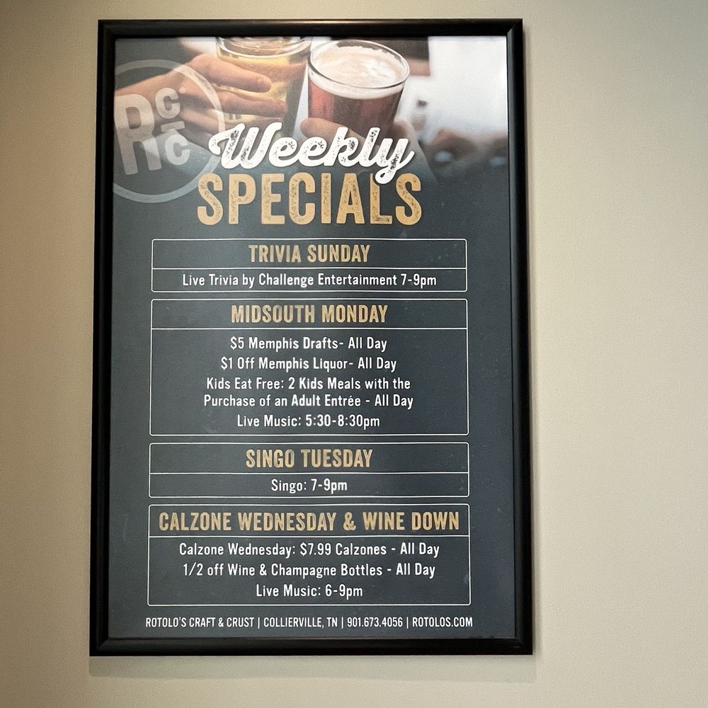 Rotolo's Craft & Crust - Pizza Near Me - Collierville, Tennessee Rotolo's Craft & Crust - Pizza Near Me - Collierville, Tennessee