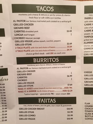 Menu photo 8 Burrito Parrilla Mexicana - Carol Stream Carol Stream, IL Menu photo 8 Burrito Parrilla Mexicana - Carol Stream Carol Stream, IL